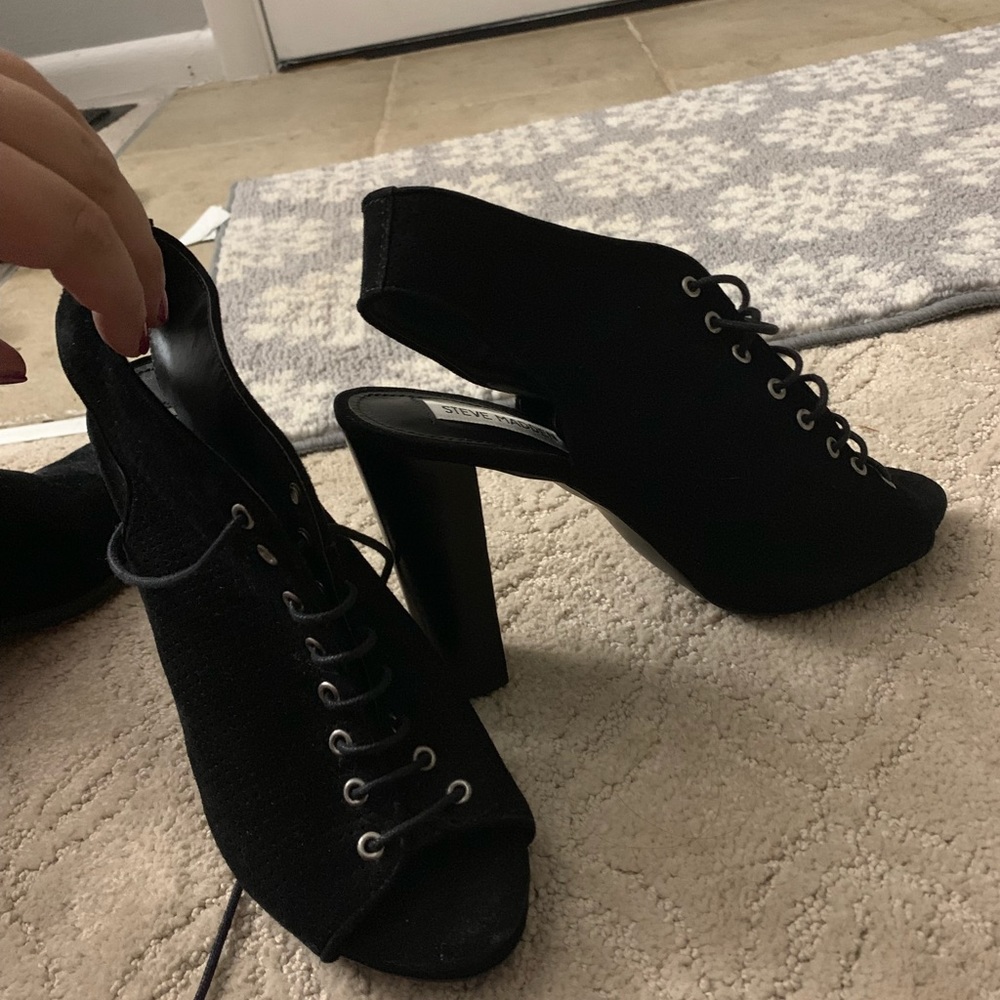 Steve Madden Lace Up Open Toed Heels